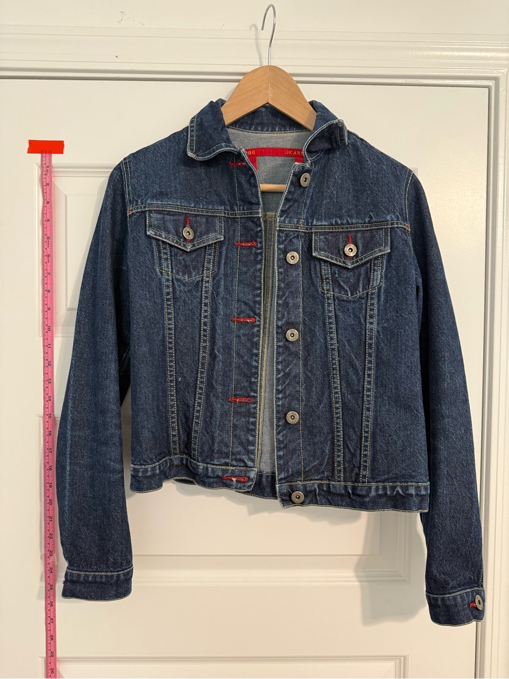 BCBG Blue Denim Jacket with Red Label